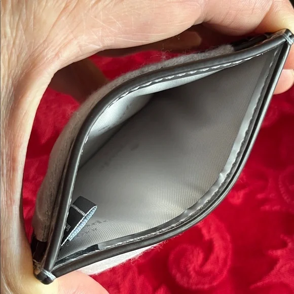 KATE SPADE Bridget Mirror Metallic Slim Card Holder in a Silver Color 4”x3” NWT - Picture 8 of 12